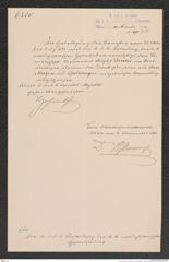 k.k. naturhistorisches Hofmuseum, Intendanzakten 1885-1896 (Hauer), Aktenzahl Z.705/1892, Seite 1